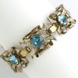 Aquamarine, Diamanté & Vermeil Coro Bracelet Fashion