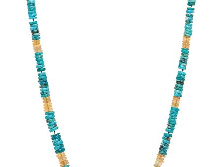 Turquoise and Opal Beaded Short Necklace Online Sale