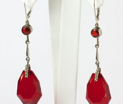 Ruby Pendant Earrings Hot on Sale