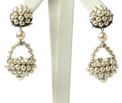 Pearl Basket Earrings by Louis Rousselet Fashion