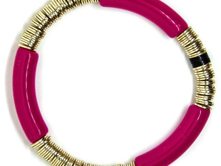 Gold and Berry Zo Small Stretch Bracelet Online Sale