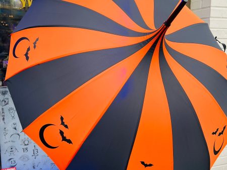 Orange Bat Moon Umbrella For Cheap