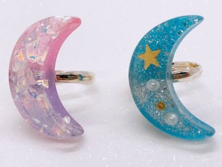 Instant Shipping! Sparkle Moon Ring (2 Colors) Supply