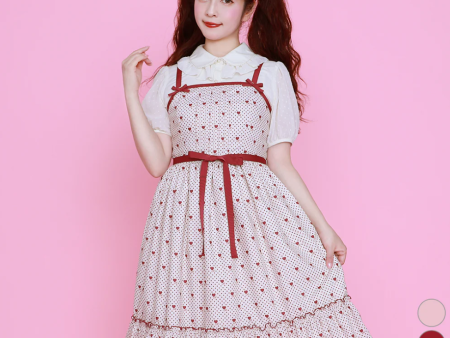 Little Dot Heart Jumperskirt Dress Online Hot Sale