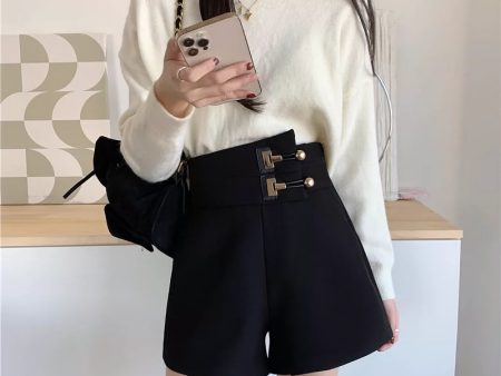 Asymmetrical High-Waisted Shorts on Sale