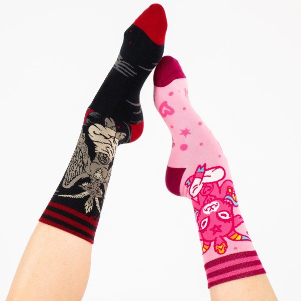 Evil AF Baphomet Crew Socks For Cheap