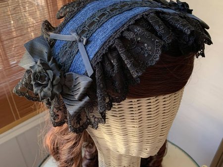 Denim Headdress For Sale