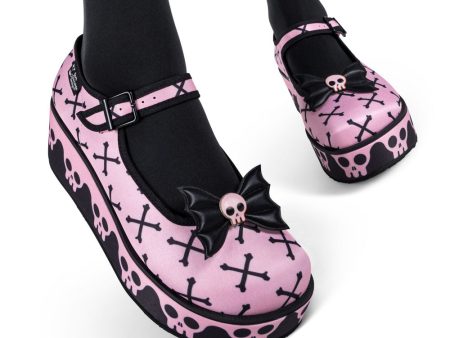 Chocolaticas® Pink Bones Women s Mary Jane Platform For Discount