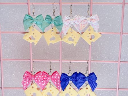 Cheese Slice Earrings (5 Colors) Discount