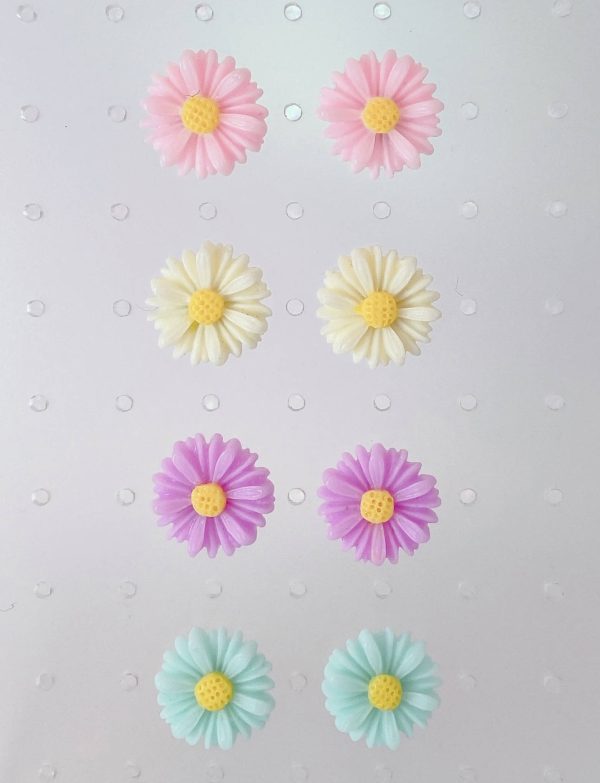 Instant Shipping! Mini Daisy Stud Earrings (4 Colors) Discount