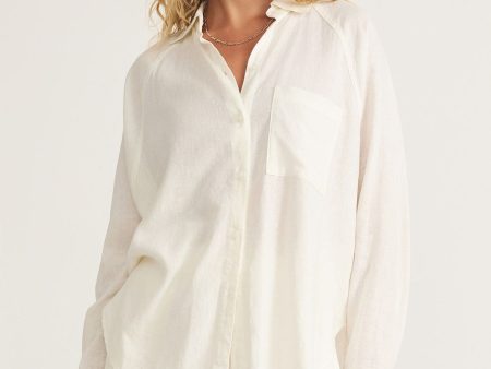 Z SUPPLY: The Perfect Linen Top-White Online Sale