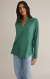 Z SUPPLY: Perfect Linen Top-Botanical Green For Cheap