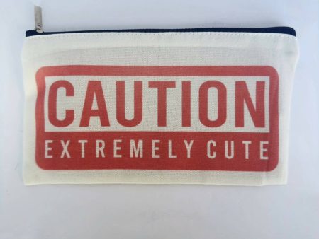 Caution Zipper Pouch For Discount