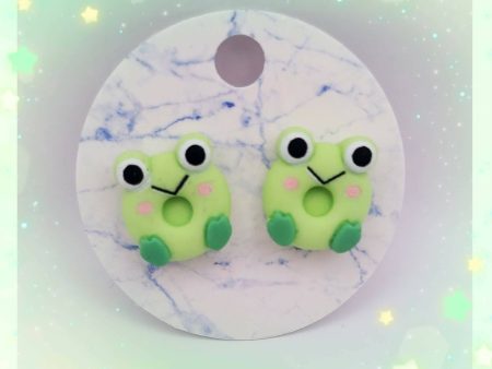 Happy Frog Donut Earrings on Sale