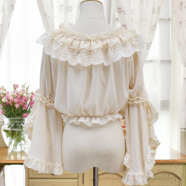 Instant Shipping! Ruffled Bell Sleeve Blouse Supply