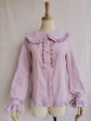 Peter Pan Collar Ruffle Long Sleeve Blouse For Discount