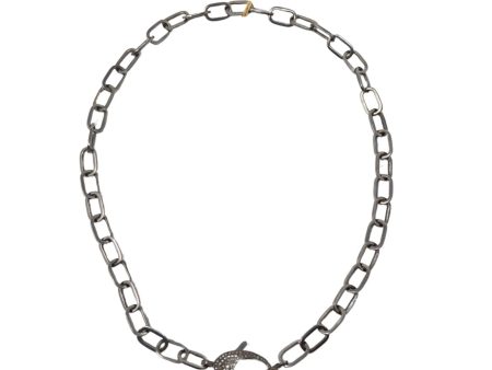 The Woods 17” Chain with Pave Diamond Clasp For Discount