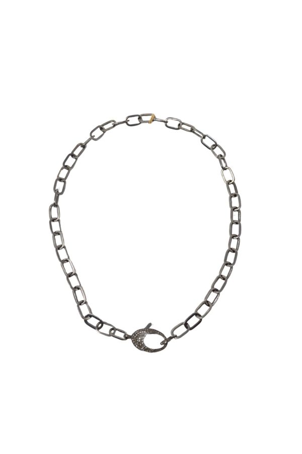 The Woods 17” Chain with Pave Diamond Clasp For Discount