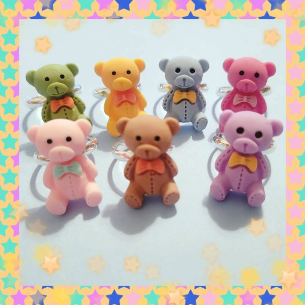 Bowtie Bear Ring (9 Colors) Fashion