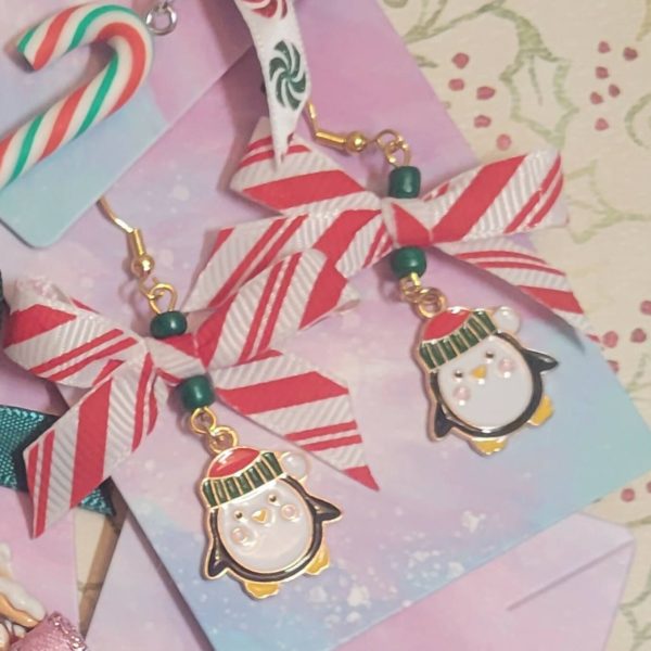 Holiday Penguin Earrings For Sale