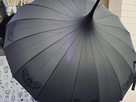 Death Moth Umbrella - Black on Black For Discount