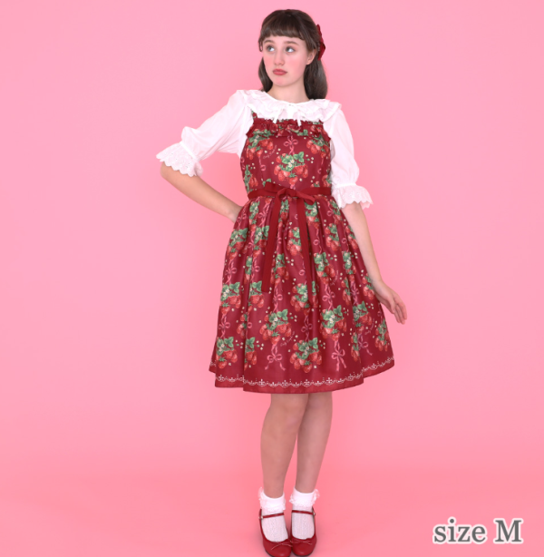 Strawberry Ribbon Tree Jumperskirt Dress Online Sale