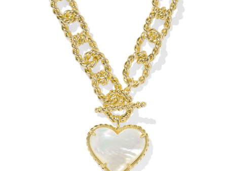 Kendra Scott: Haisley Heart Statement Necklace-Gold Discount