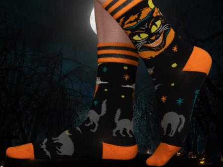 Vintage Black Cat Crew Socks Online