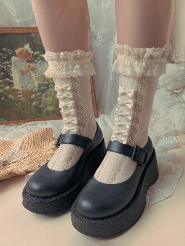 Small Bow Lace Socks For Cheap