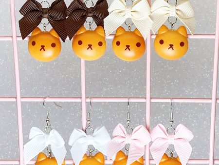 Cat Bread Earrings (4 Colors) Sale