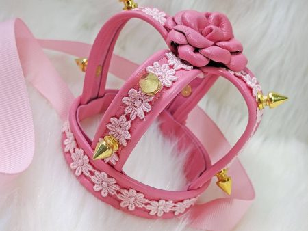 Miniature Pink Spiked Leather Crown Discount