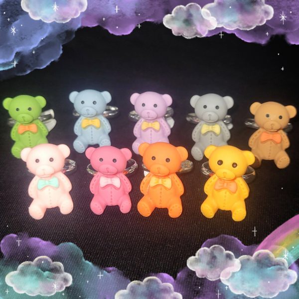 Bowtie Bear Ring (9 Colors) Fashion