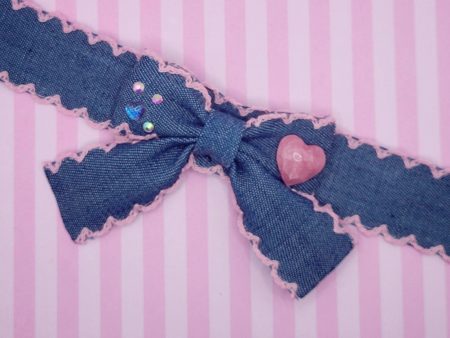 Jean Bow Heart Choker - Made-to-Order Cheap