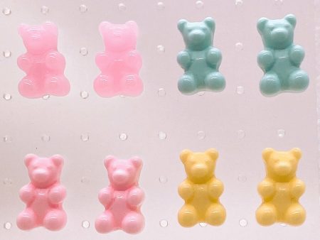 Instant Shipping! Gummi Bear Stud Earrings (4 Colors) For Cheap