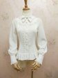 High Collar Venise Lace Blouse For Sale