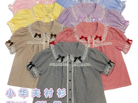 Little Waffle Short Sleeve Blouse Online Sale