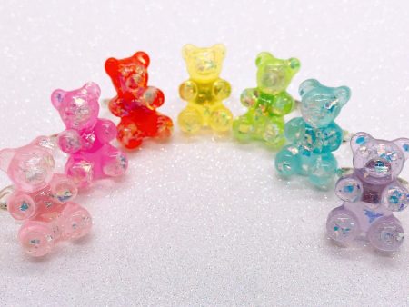 Instant Shipping! Glitter Gummi Bear Ring (7 Colors) Fashion