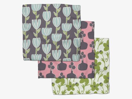 GEOMETRY: Dishcloth Set-Spring Bouquet For Discount