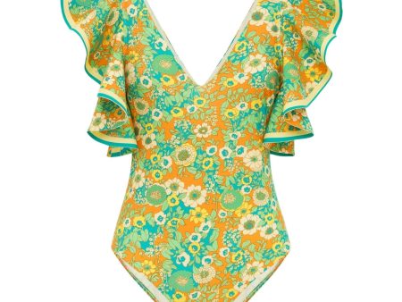 Alemais Cristina Ruffle One Piece For Sale