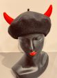 Vegan Beret - 3D Devil Horns - READY TO SHIP Hot on Sale