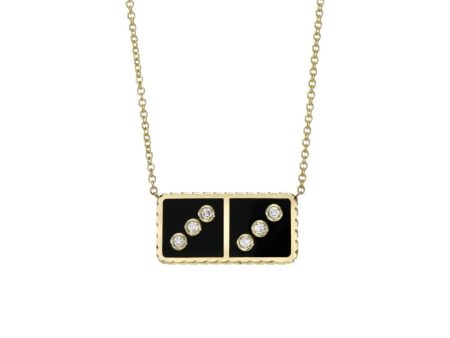 Retrouvai Petite Diamond Domino Pendant on 16  Chain Supply