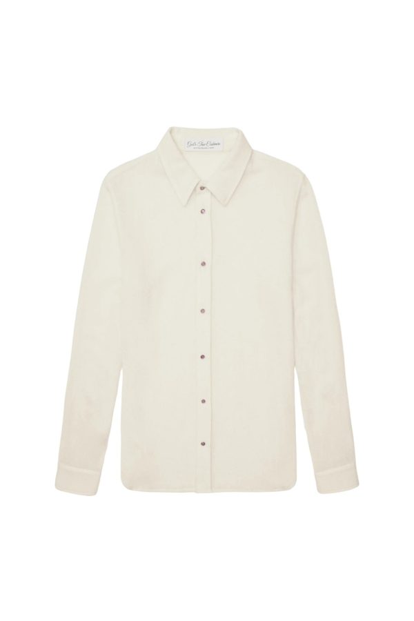 God s True Cashmere Ivory Gauze Cashmere Shirt on Sale