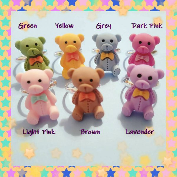 Bowtie Bear Ring (9 Colors) Fashion