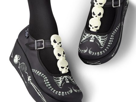 Chocolaticas® Skeletons Under Your Bed Women s Mary Jane Platform Online now