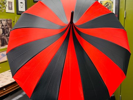 Red Black Umbrella - Plain Sale