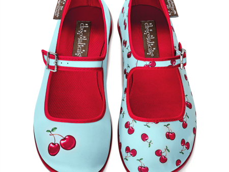 Chocolaticas® Cherry Women s Mary Jane Flat Shoes Online Hot Sale