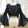 Instant Shipping! Ruffled Bell Sleeve Blouse Supply