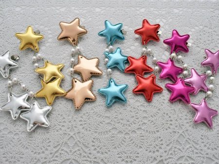 2-Way Metallic Star Clips (7 Colors) Online Hot Sale