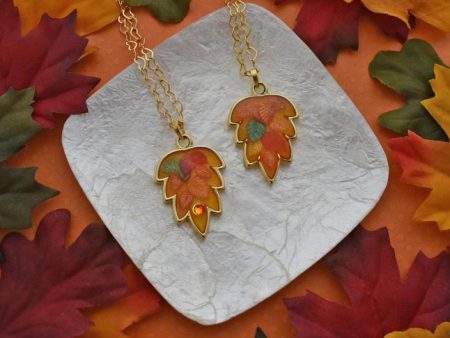 Autumn Leaf Necklace (2 Styles) Online Sale