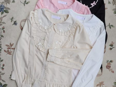 Bow Collar Long Sleeve Blouse Online Sale